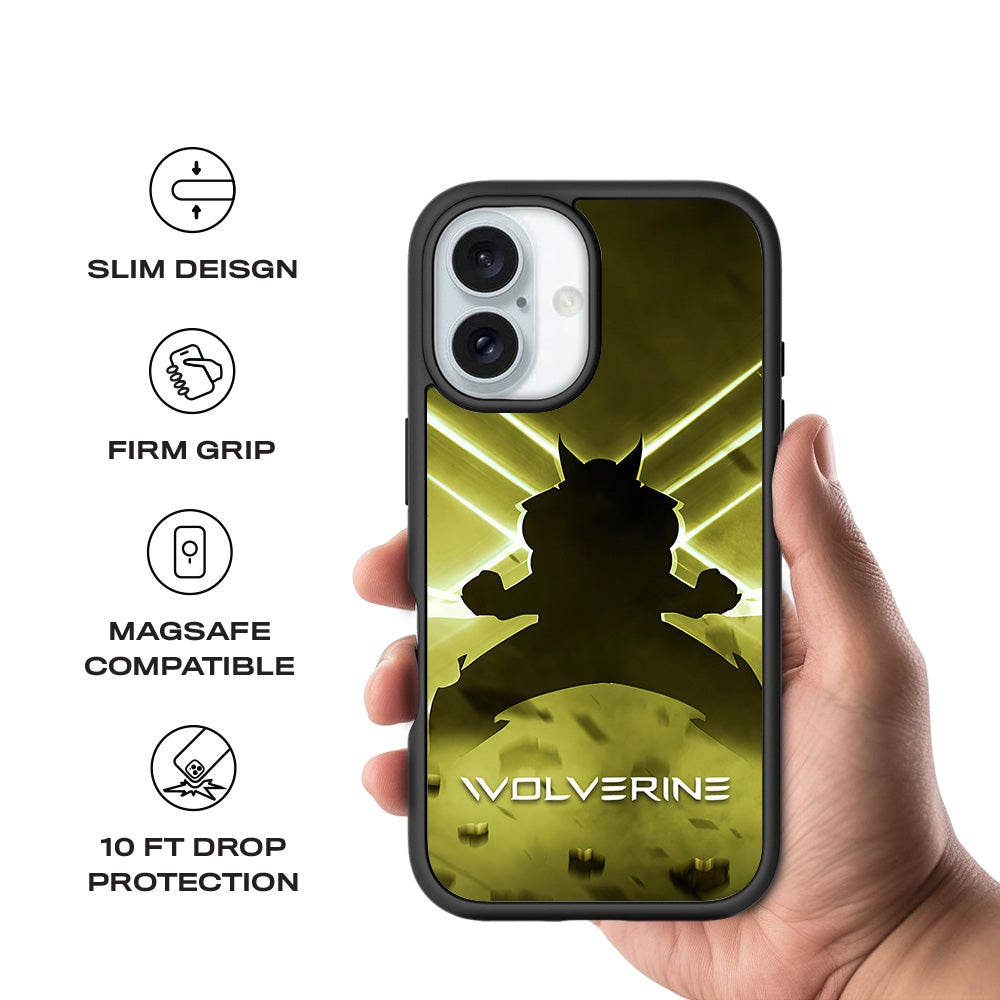 The Wolverine Comic 3D Skin with Shockguard Armour Magsafe Case for Apple iPhone 16 Plus