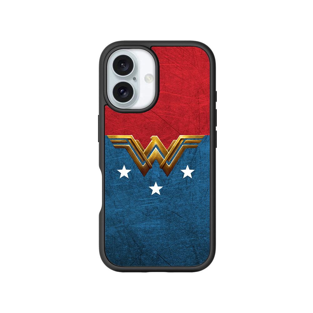 Wonder Woman Comic 3D Skin with Shockguard Armour Magsafe Case for Apple iPhone 16