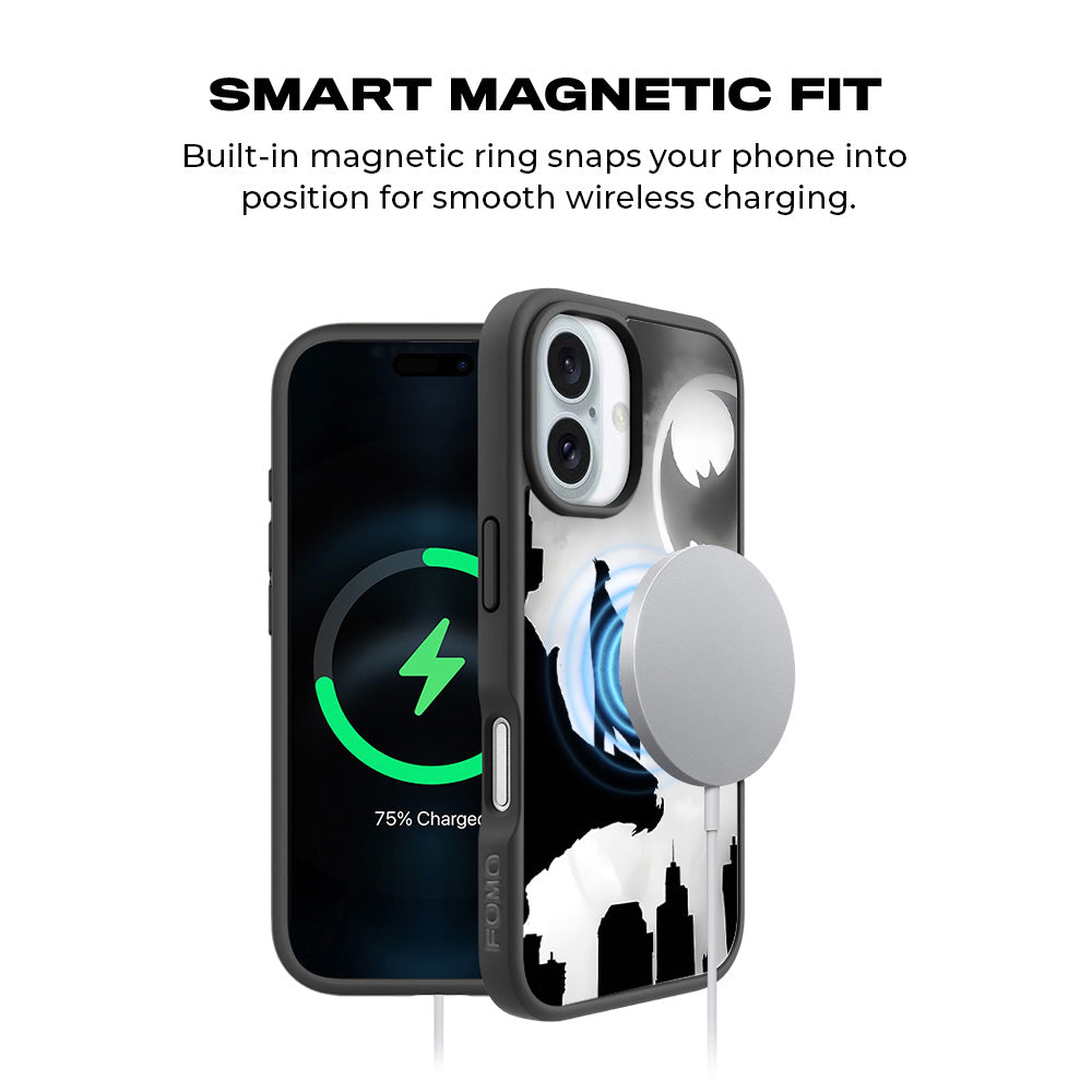 Gotham Hero 3D Skin with Shockguard Armour Magsafe Case for Apple iPhone 16 Plus
