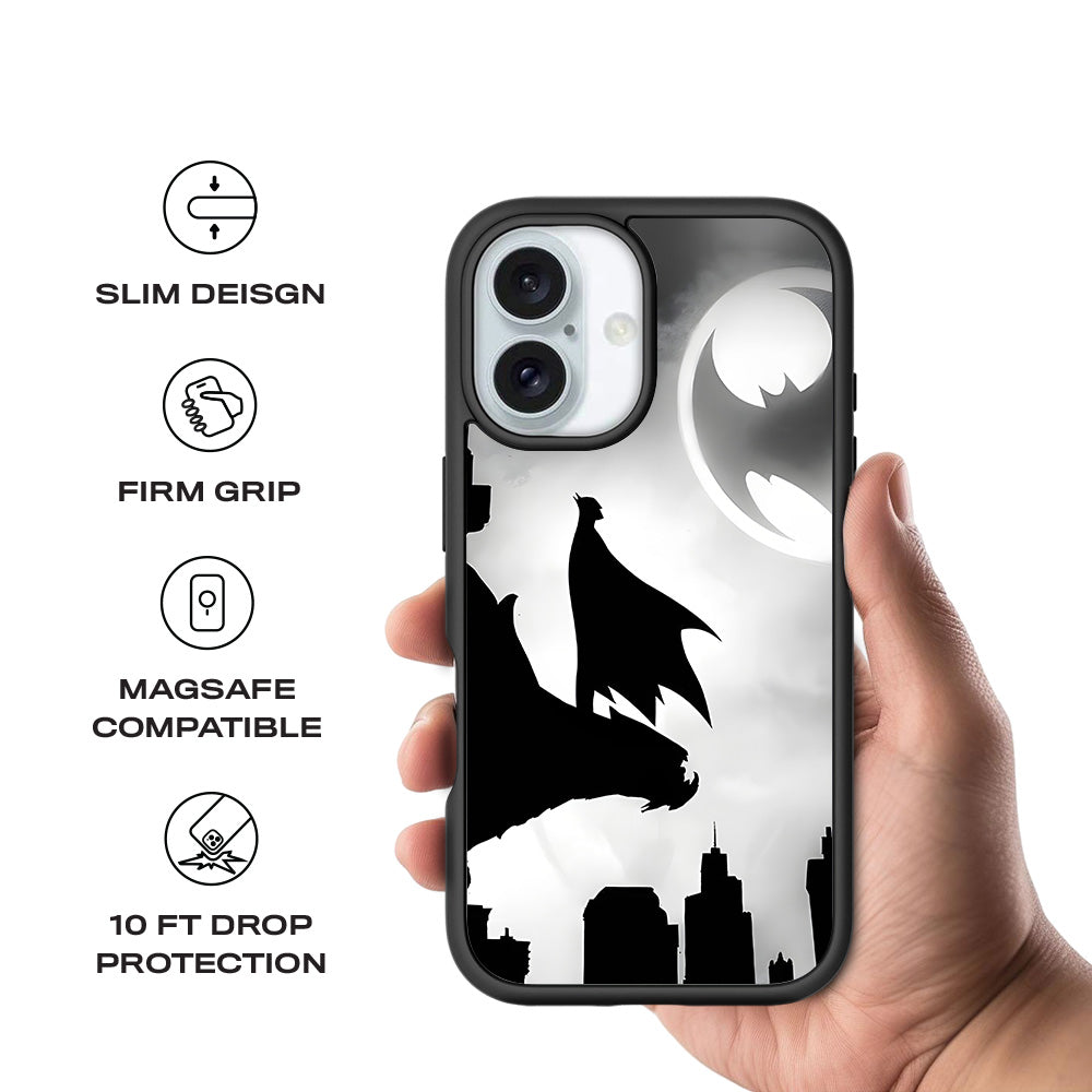 Gotham Hero 3D Skin with Shockguard Armour Magsafe Case for Apple iPhone 16 Plus