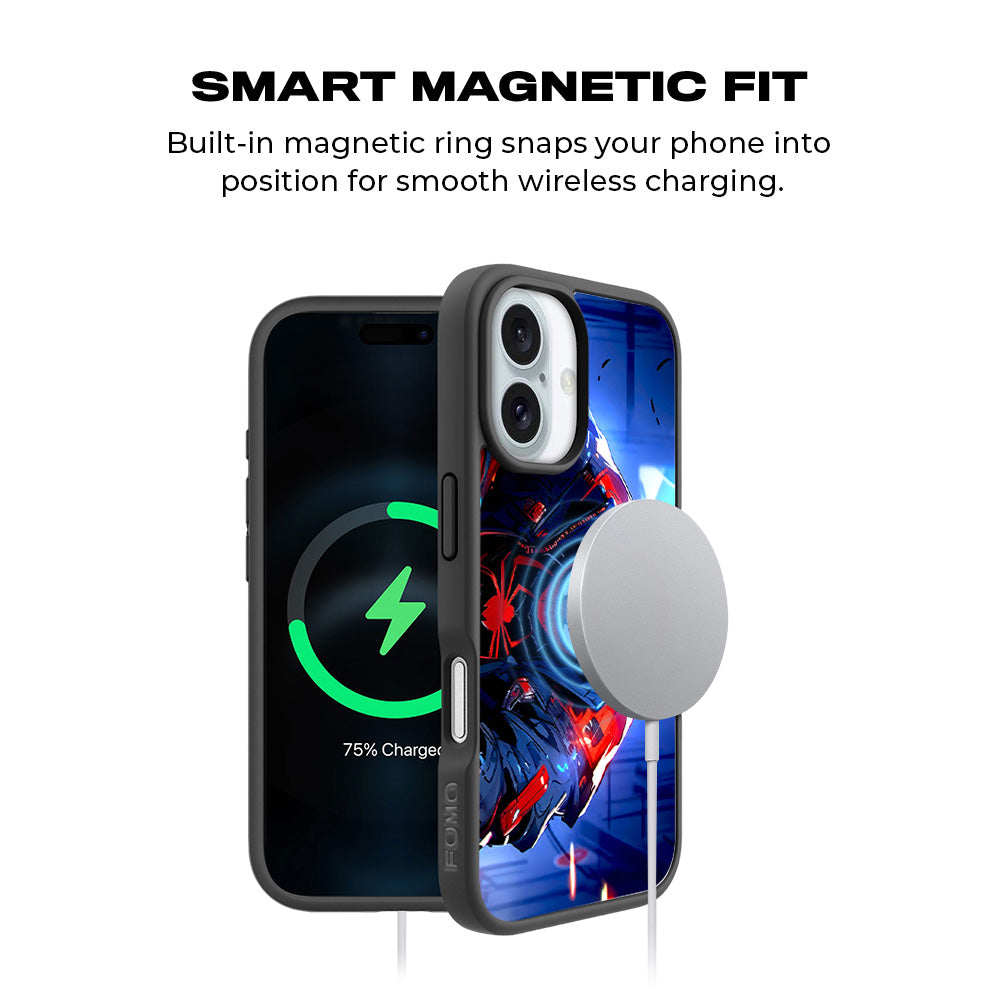 Spider-Man Reloaded 3D Skin with Shockguard Armour Magsafe Case for Apple iPhone 16