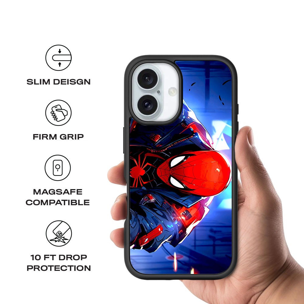 Spider-Man Reloaded 3D Skin with Shockguard Armour Magsafe Case for Apple iPhone 16