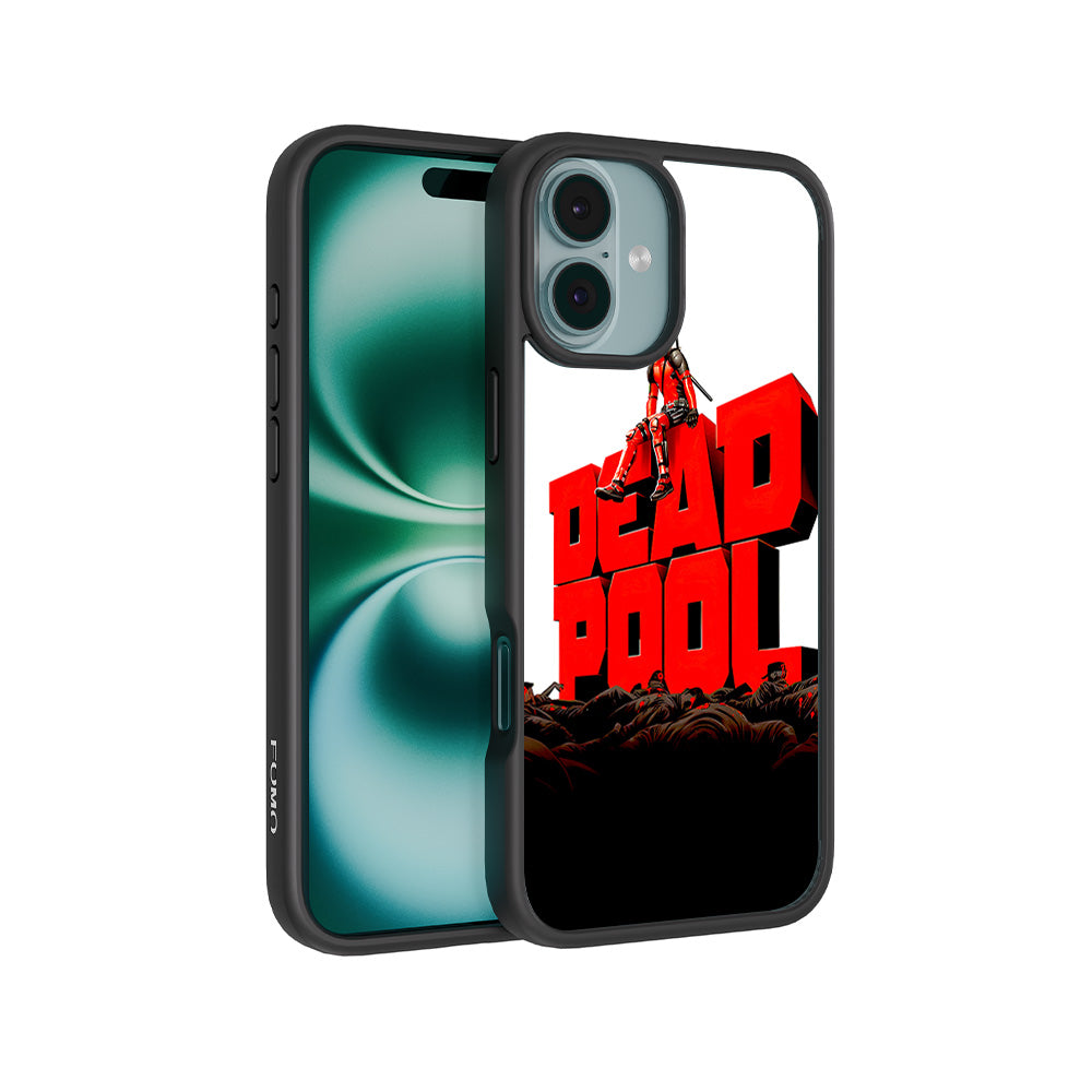 Deadpool on Top of Mayhem Comics 3D Skin with Shockguard Armour Magsafe Case for Apple iPhone 16