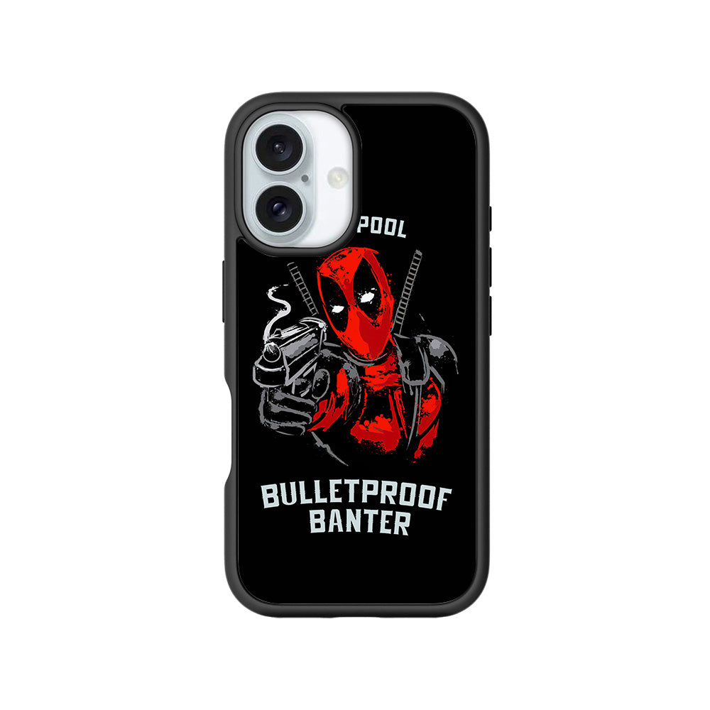 Deadpool - Bulletand 15 Plusof Banter Comics 3D Skin with Shockguard Armour Magsafe Case for Apple iPhone 16 Plus