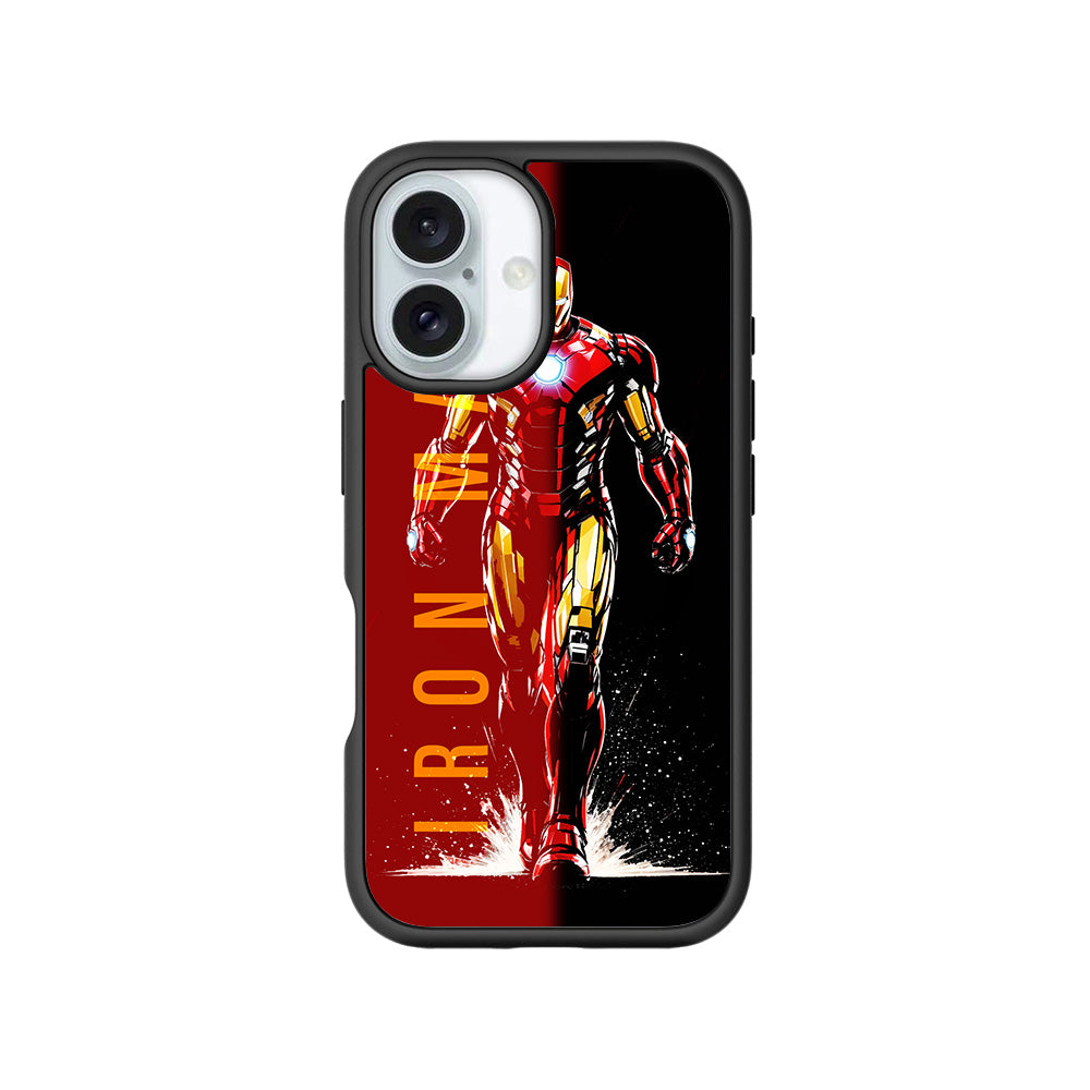 Iron Man Retro Beat Comics 3D Skin with Shockguard Armour Magsafe Case for Apple iPhone 16