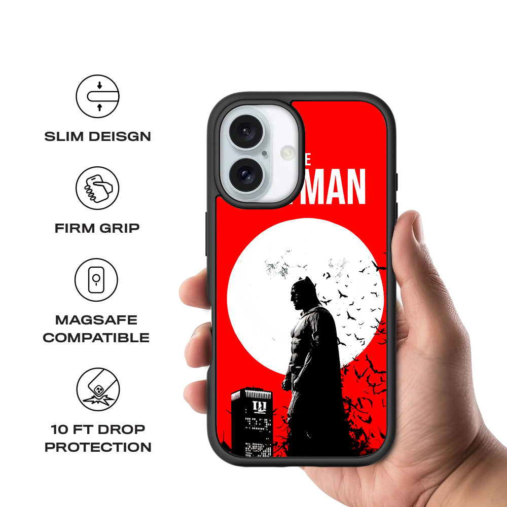 Batman Night Over Comics 3D Skin with Shockguard Armour Magsafe Case for Apple iPhone 16
