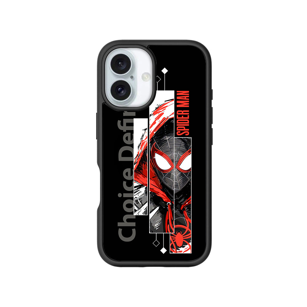 Spider-Man Choice Defines Comics 3D Skin with Shockguard Armour Magsafe Case for Apple iPhone 16 Plus