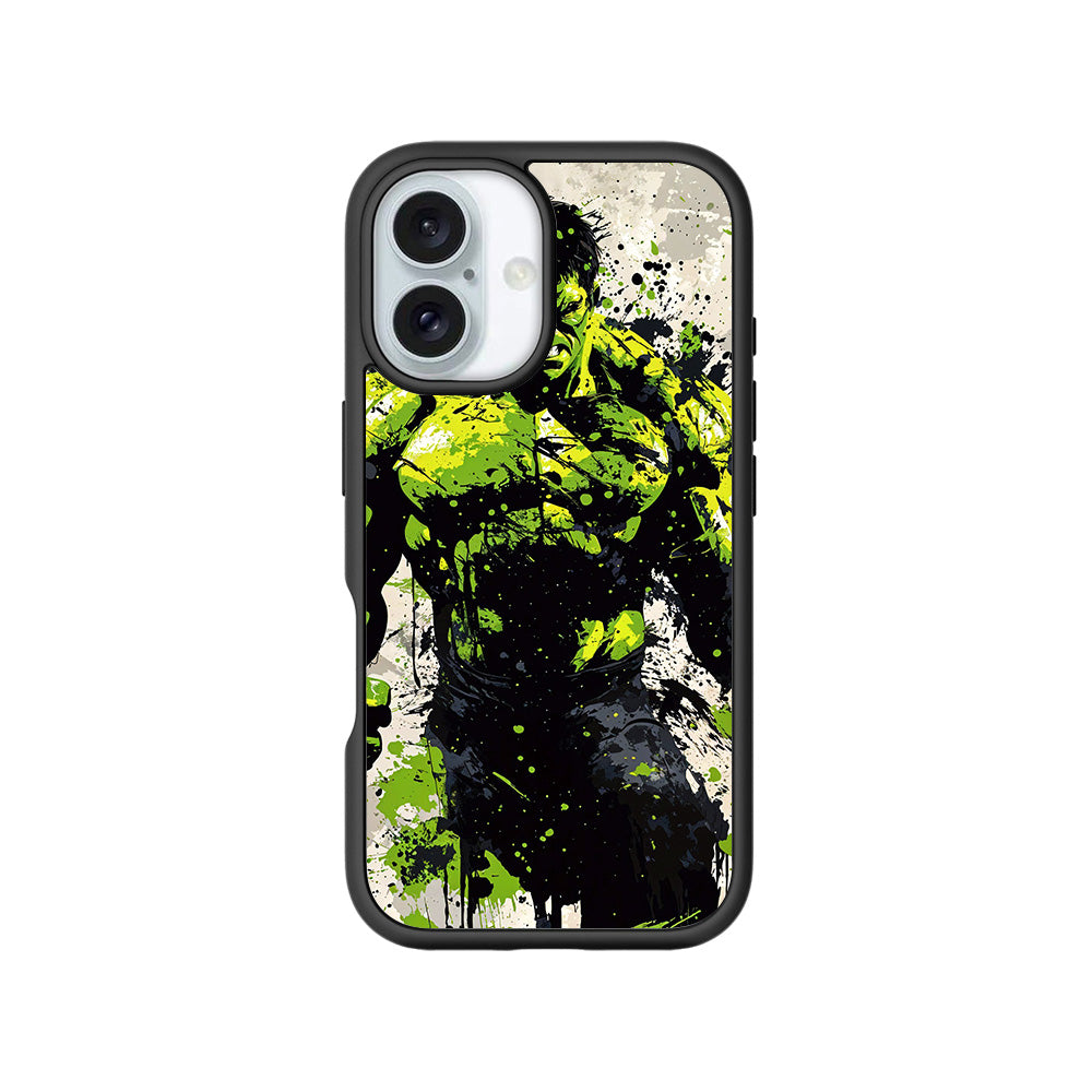 Savage Hulk Splash Comics 3D Skin with Shockguard Armour Magsafe Case for Apple iPhone 16
