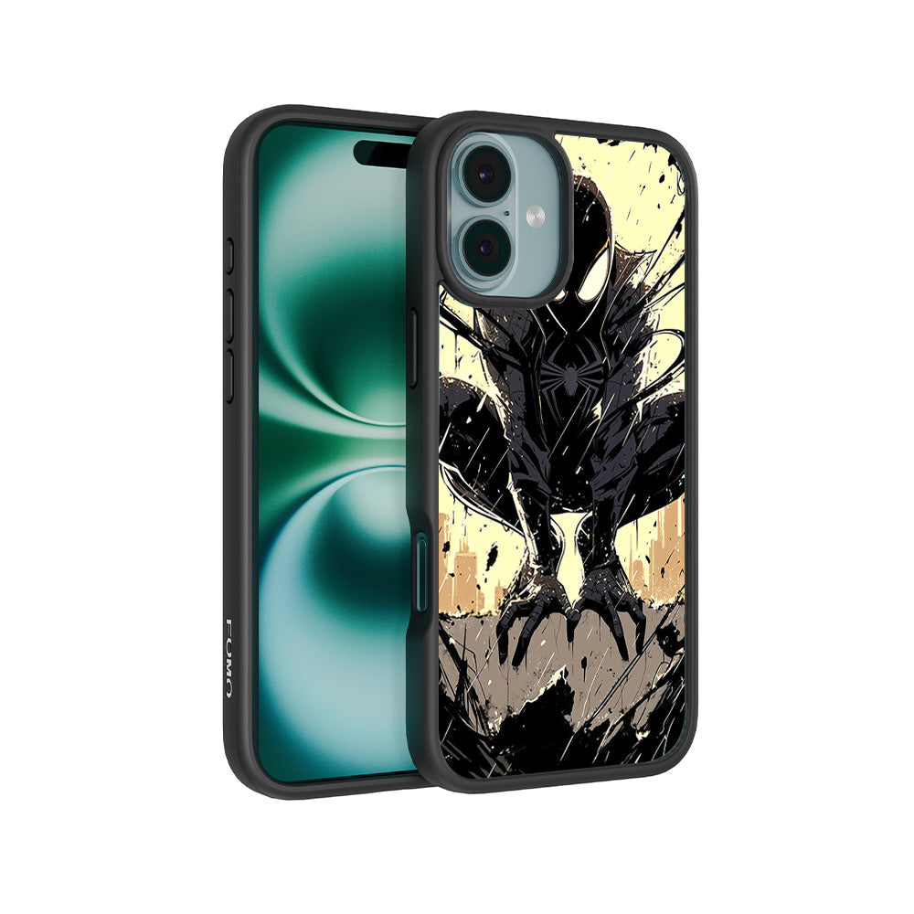 The Venomous Shadow in Black Silence Comics 3D Skin with Shockguard Armour Magsafe Case for Apple iPhone 16