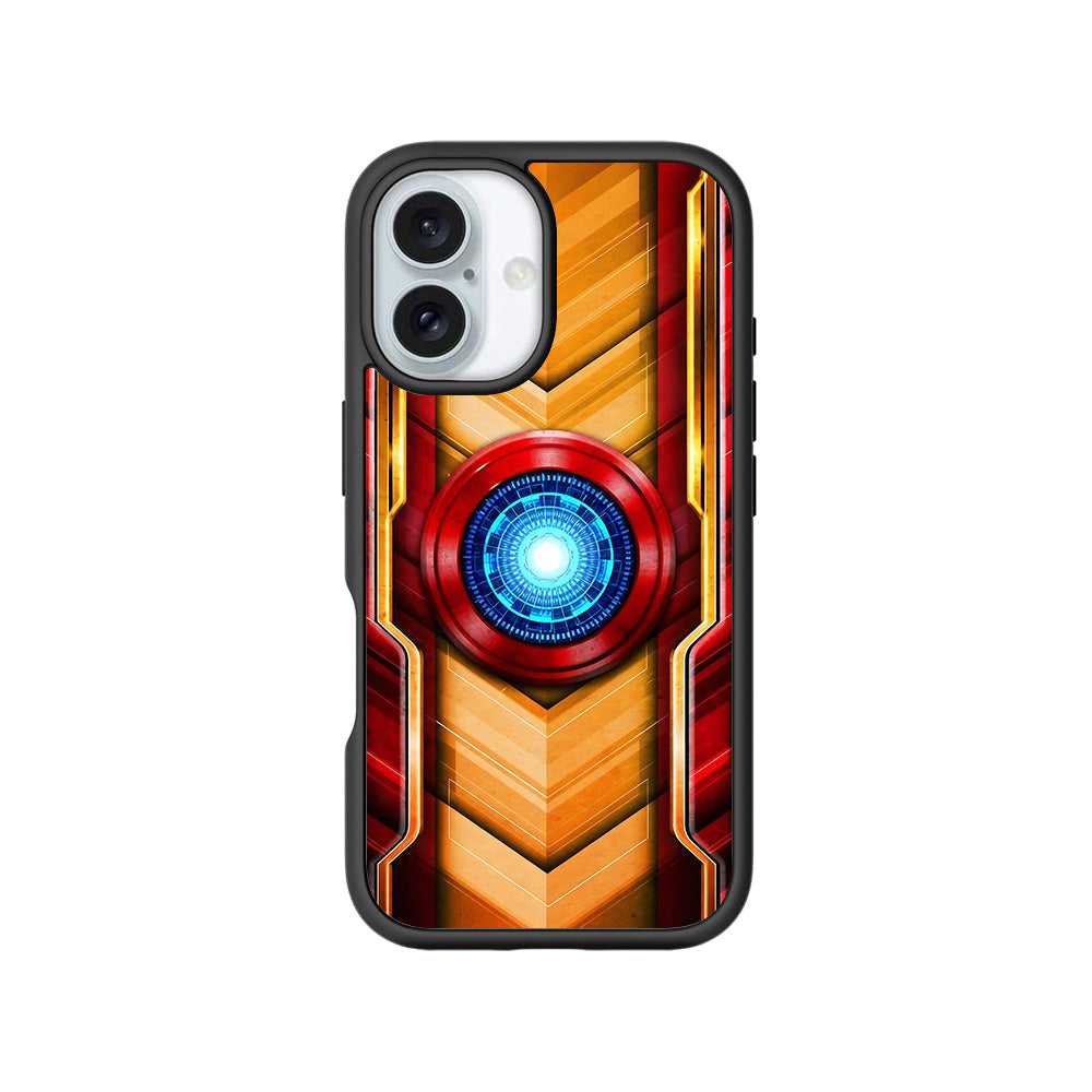 Iron Man Armor 3D Skin with Shockguard Armour Magsafe Case for Apple iPhone 16 Plus