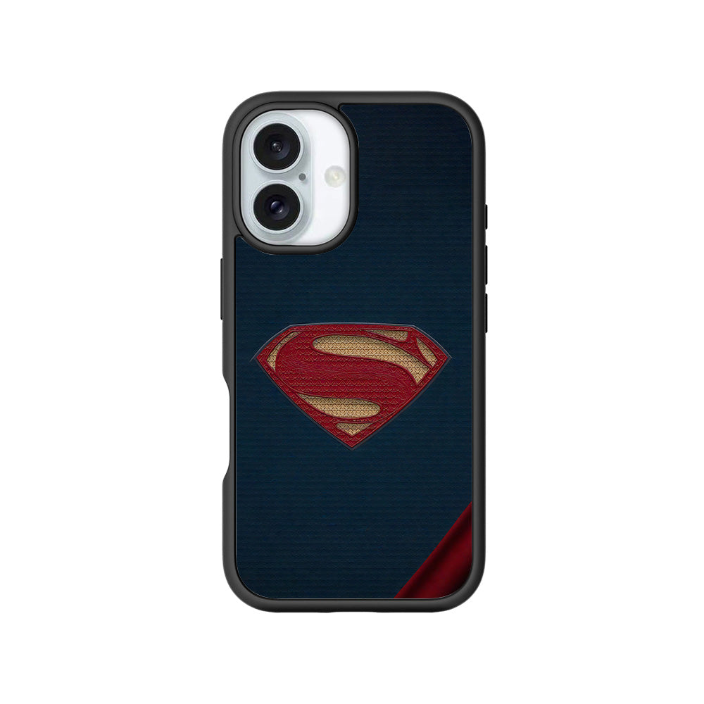 Superman Emblem 3D Skin with Shockguard Armour Magsafe Case for Apple iPhone 16 Plus