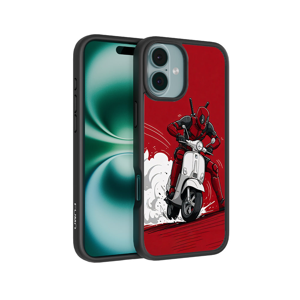 Deadpool Ride 3D Skin with Shockguard Armour Magsafe Case for Apple iPhone 16