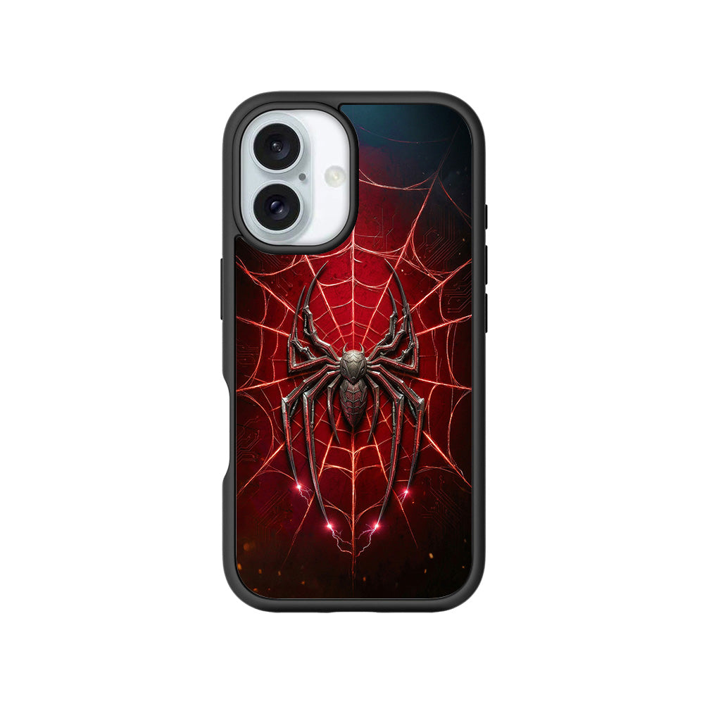 Spider-Man Black Suit 3D Skin with Shockguard Armour Magsafe Case for Apple iPhone 16 Plus