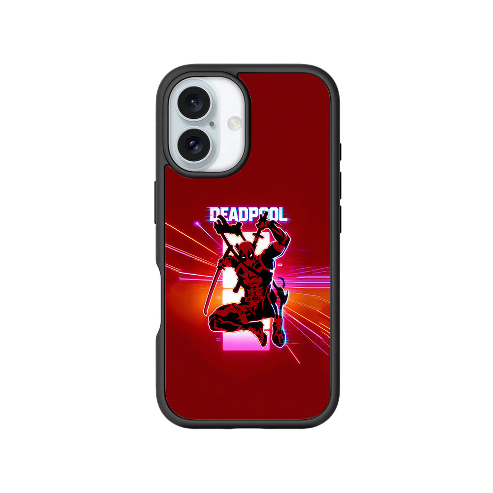 Deadpool Neon Outlaw 3D Skin with Shockguard Armour Magsafe Case for Apple iPhone 16