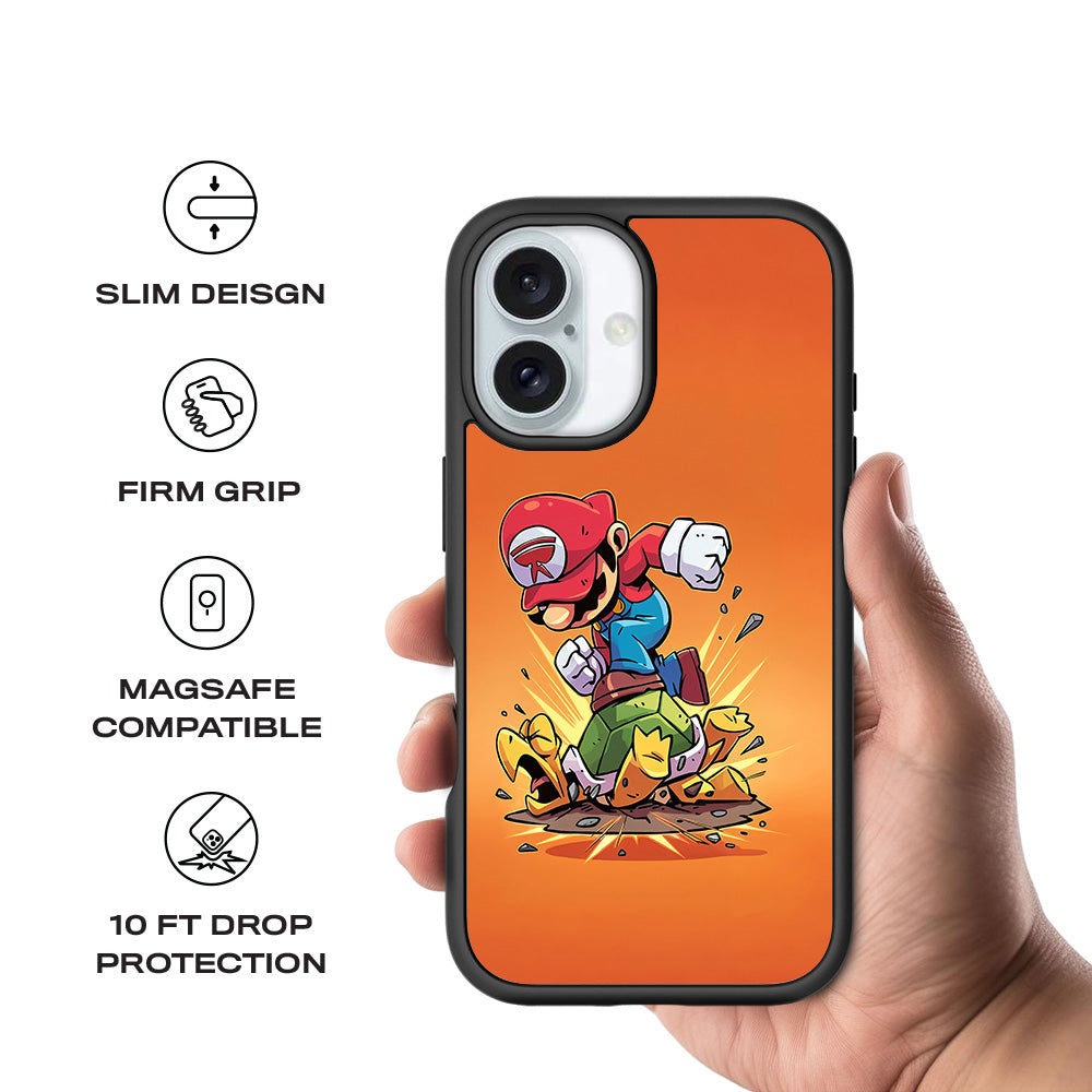 Super Mario Smash 3D Skin with Shockguard Armour Magsafe Case for Apple iPhone 16 Plus