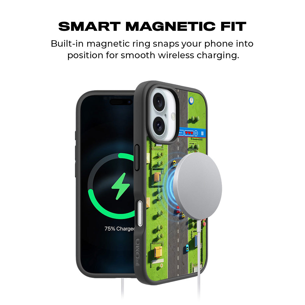 Race to Victory 3D Skin with Shockguard Armour Magsafe Case for Apple iPhone 16 Plus
