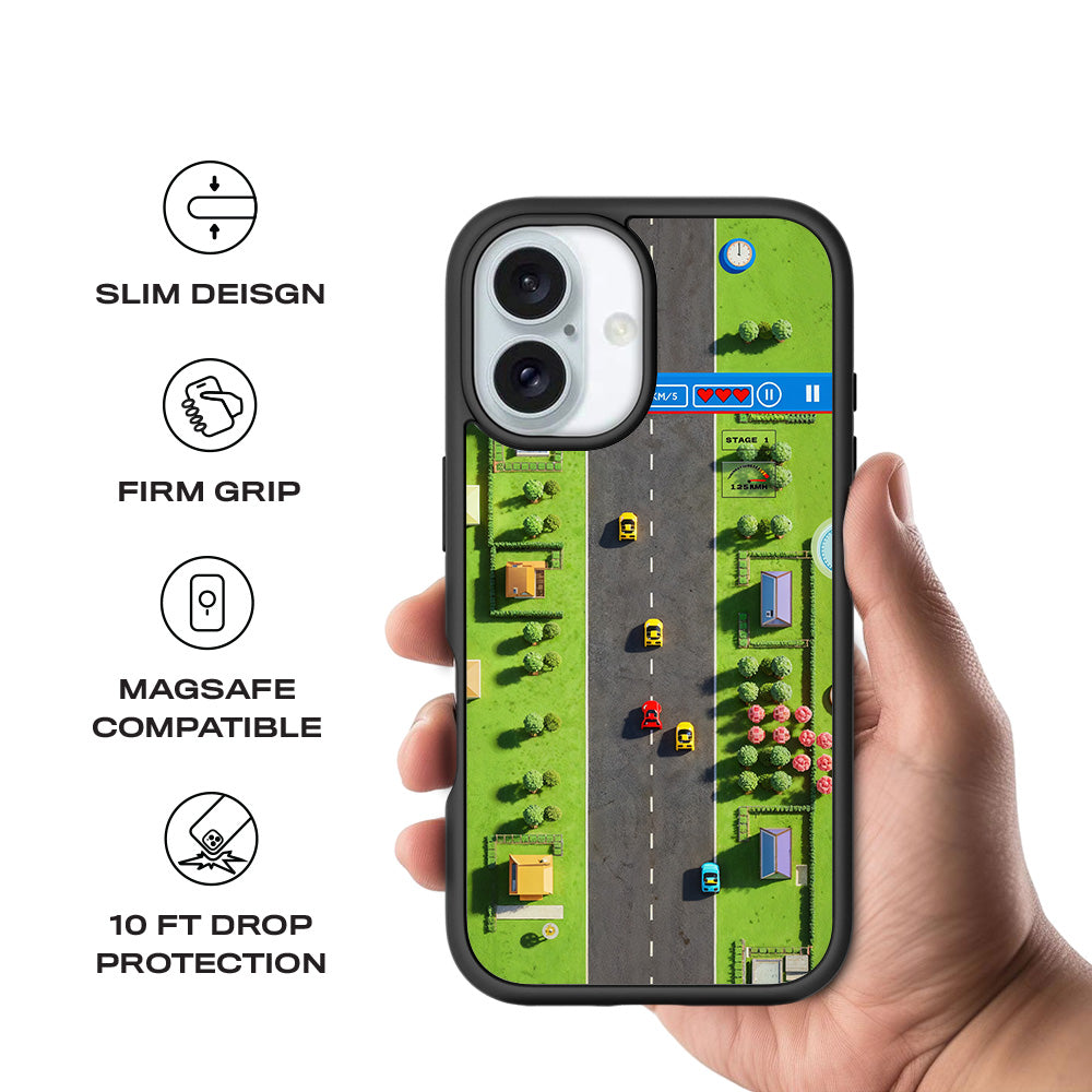 Race to Victory 3D Skin with Shockguard Armour Magsafe Case for Apple iPhone 16 Plus