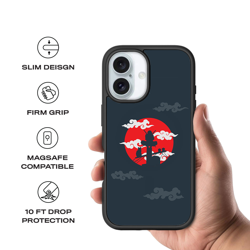 Itachi Uchiha Anime 3D Skin with Shockguard Armour Magsafe Case for Apple iPhone 16