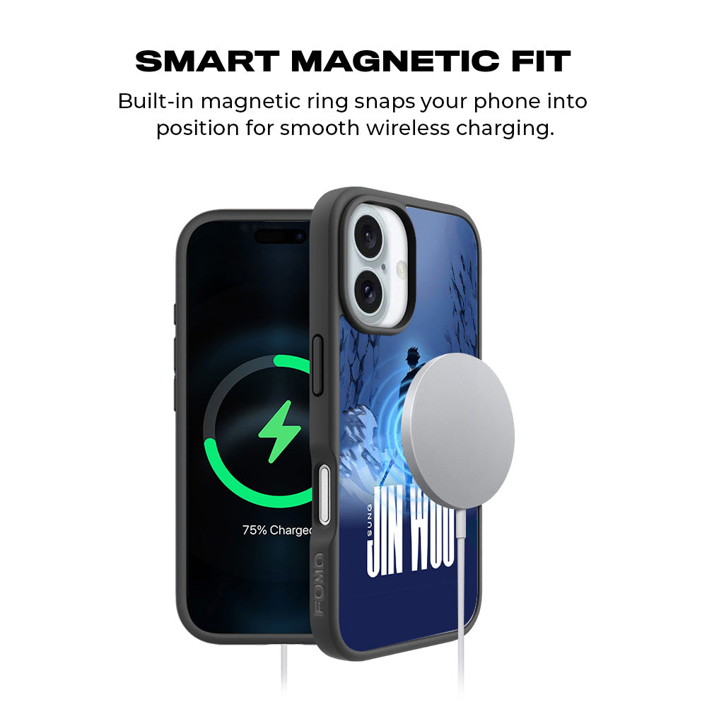 Jin Woo S-Rank Hunter Anime 3D Skin with Shockguard Armour Magsafe Case for Apple iPhone 16