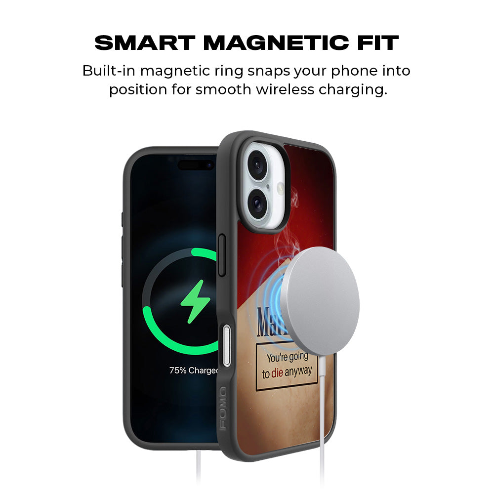 Marlboro Dark Humor 3D Skin with Shockguard Armour Magsafe Case for Apple iPhone 16