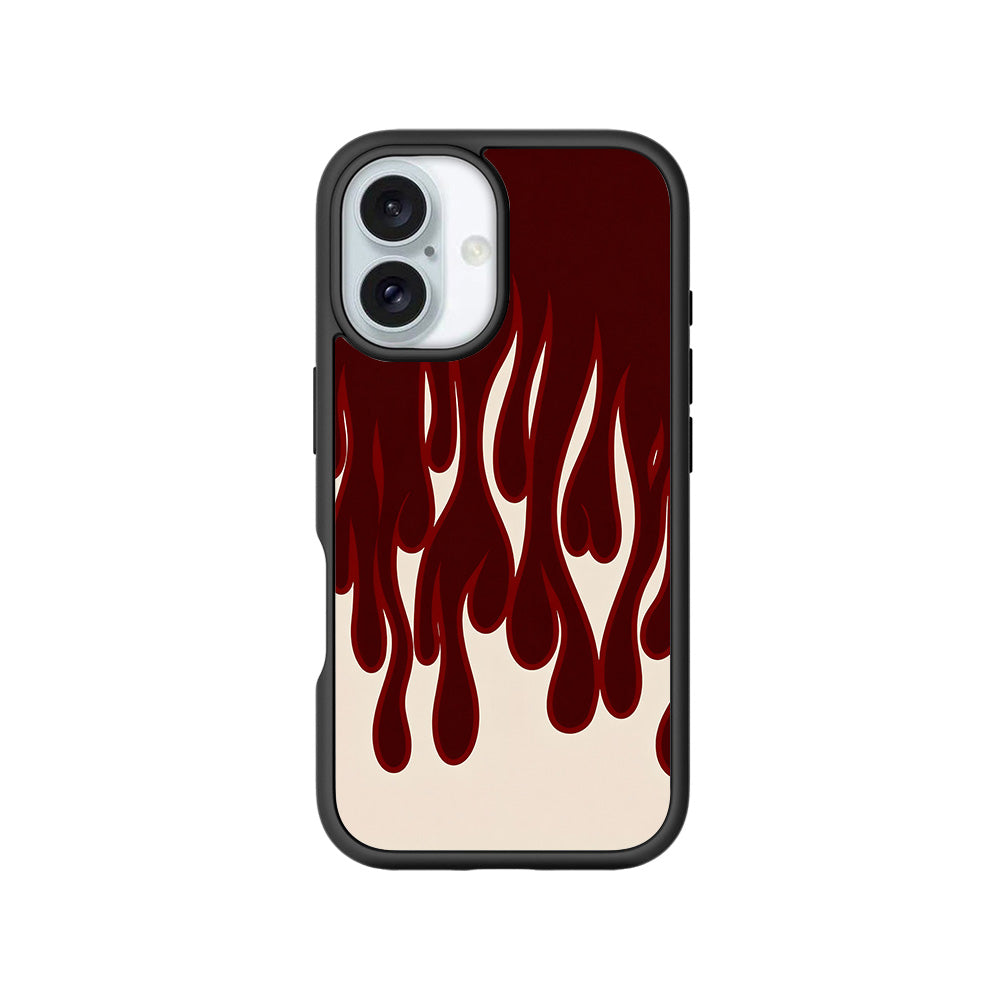 Flame Design 3D Skin with Shockguard Armour Magsafe Case for Apple iPhone 16