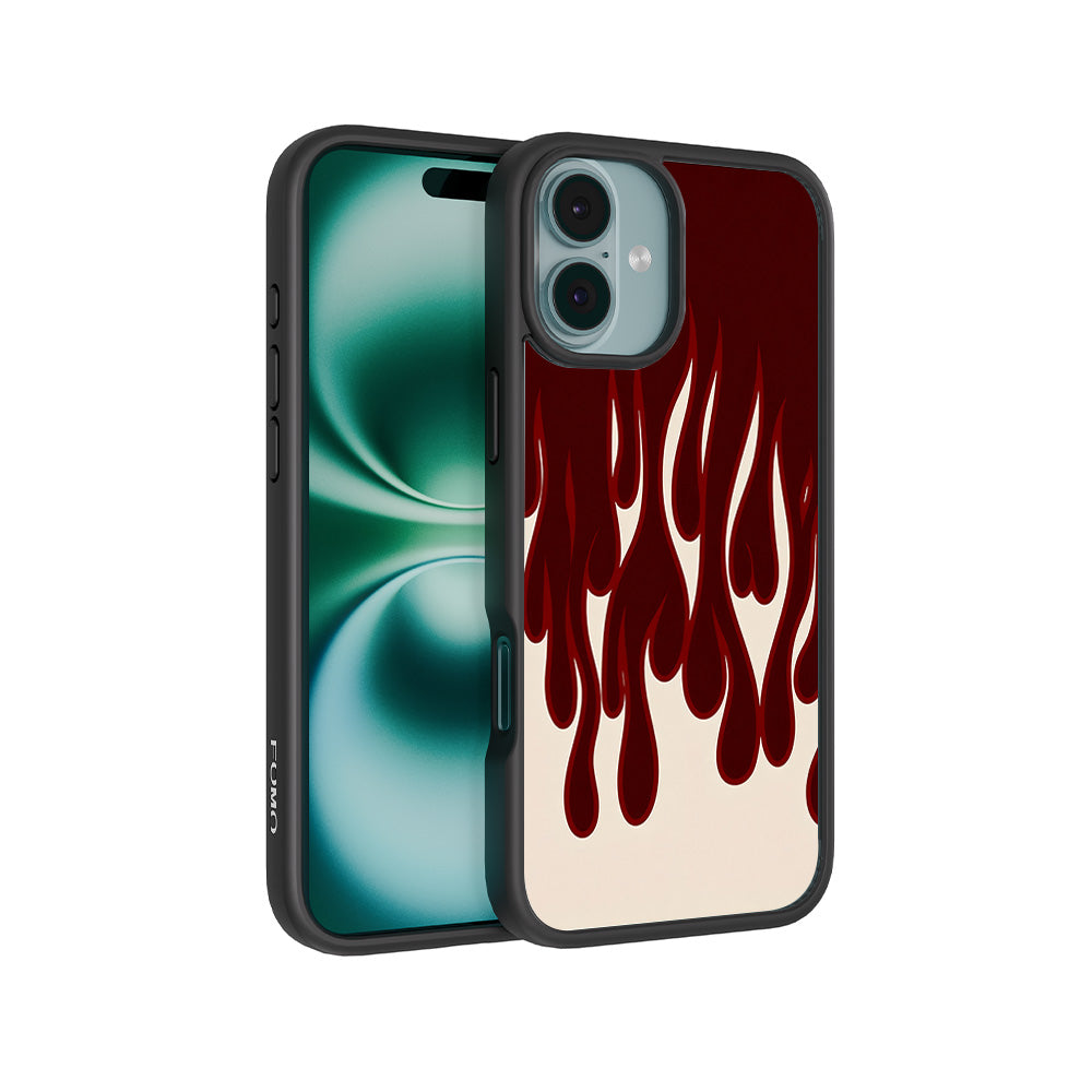 Flame Design 3D Skin with Shockguard Armour Magsafe Case for Apple iPhone 16