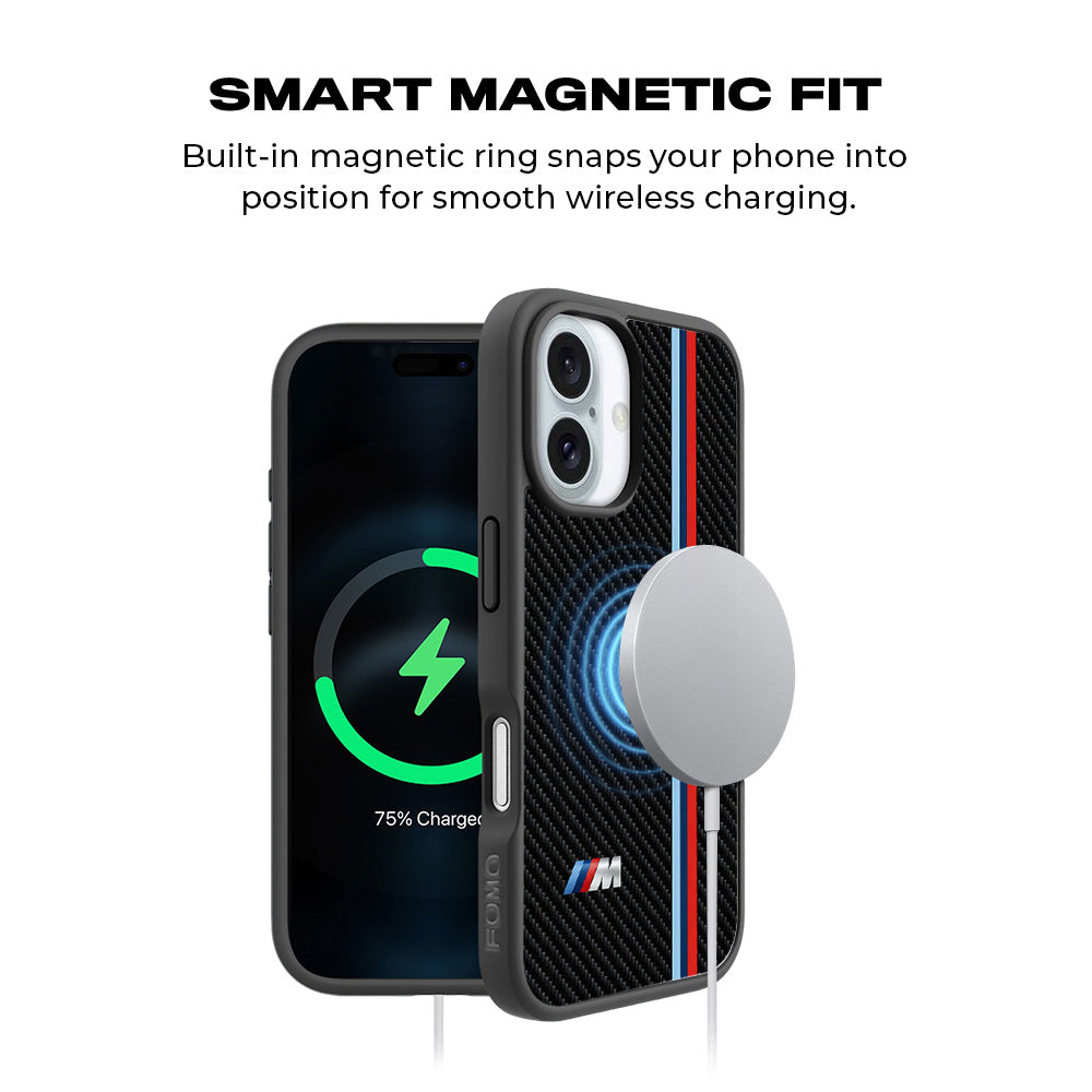 BMW M Series 3D Skin with Shockguard Armour Magsafe Case for Apple iPhone 16 Plus