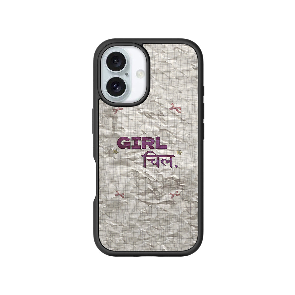 Girl Chill 3D Skin with Shockguard Armour Magsafe Case for Apple iPhone 16 Plus