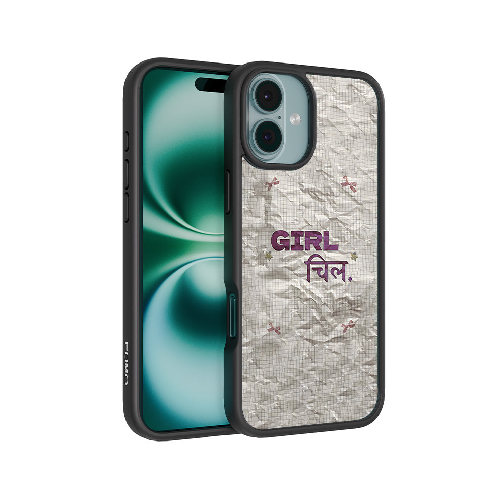 Girl Chill 3D Skin with Shockguard Armour Magsafe Case for Apple iPhone 16 Plus
