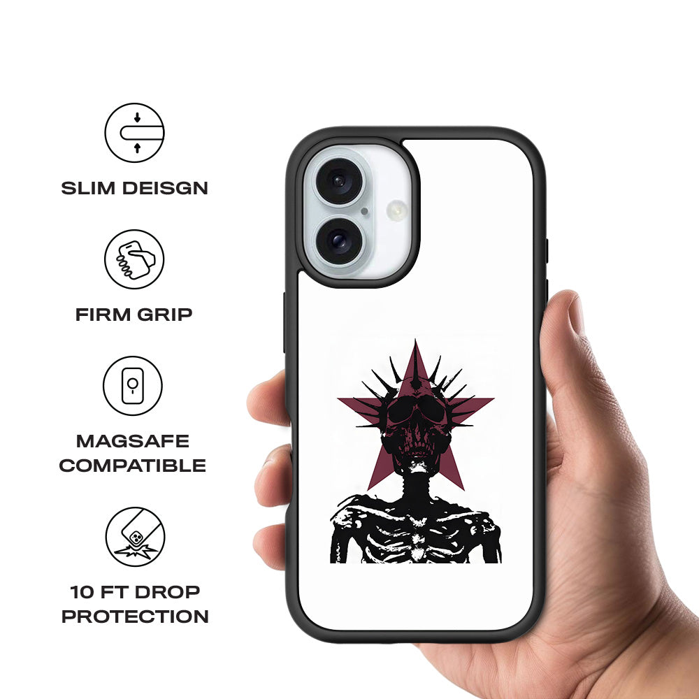 Star Skull Rock 3D Skin with Shockguard Armour Magsafe Case for Apple iPhone 16