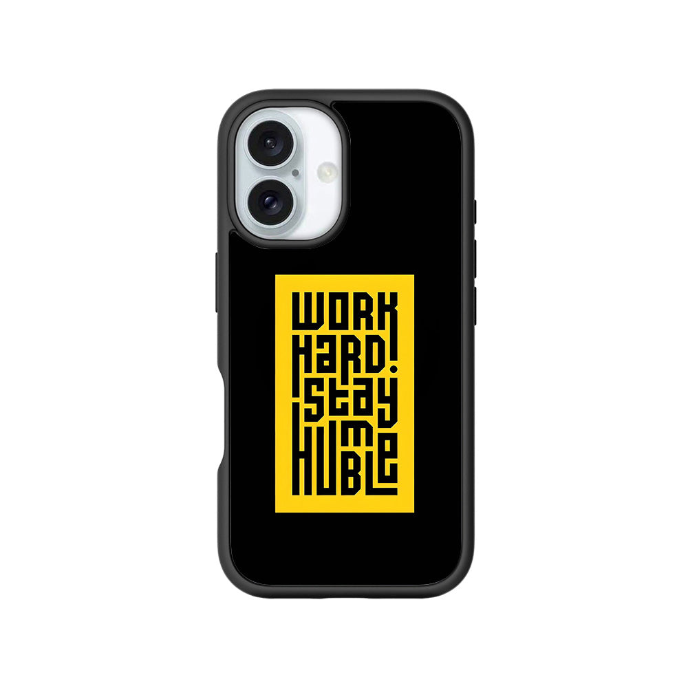 Work Hard Stay Humble 3D Skin with Shockguard Armour Magsafe Case for Apple iPhone 16