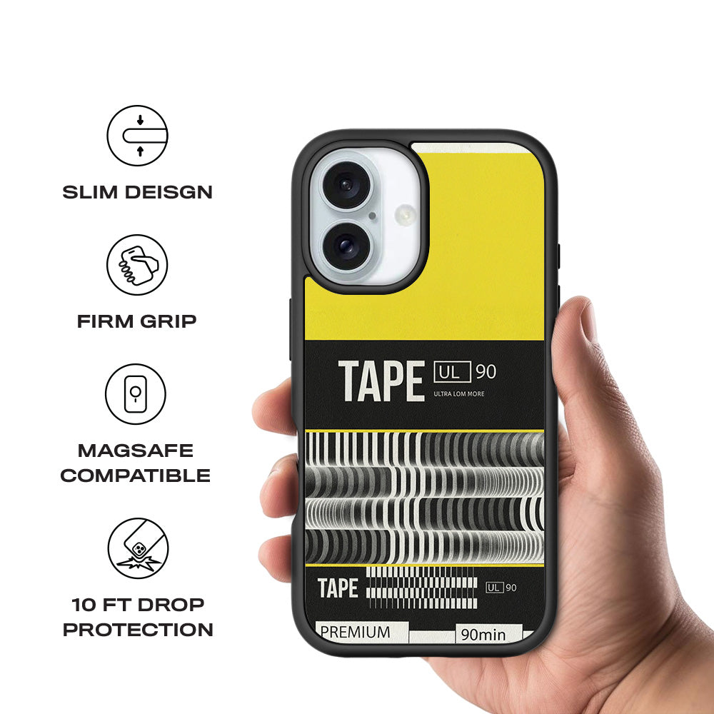 Vintage Tape Ultra 3D Skin with Shockguard Armour Magsafe Case for Apple iPhone 16