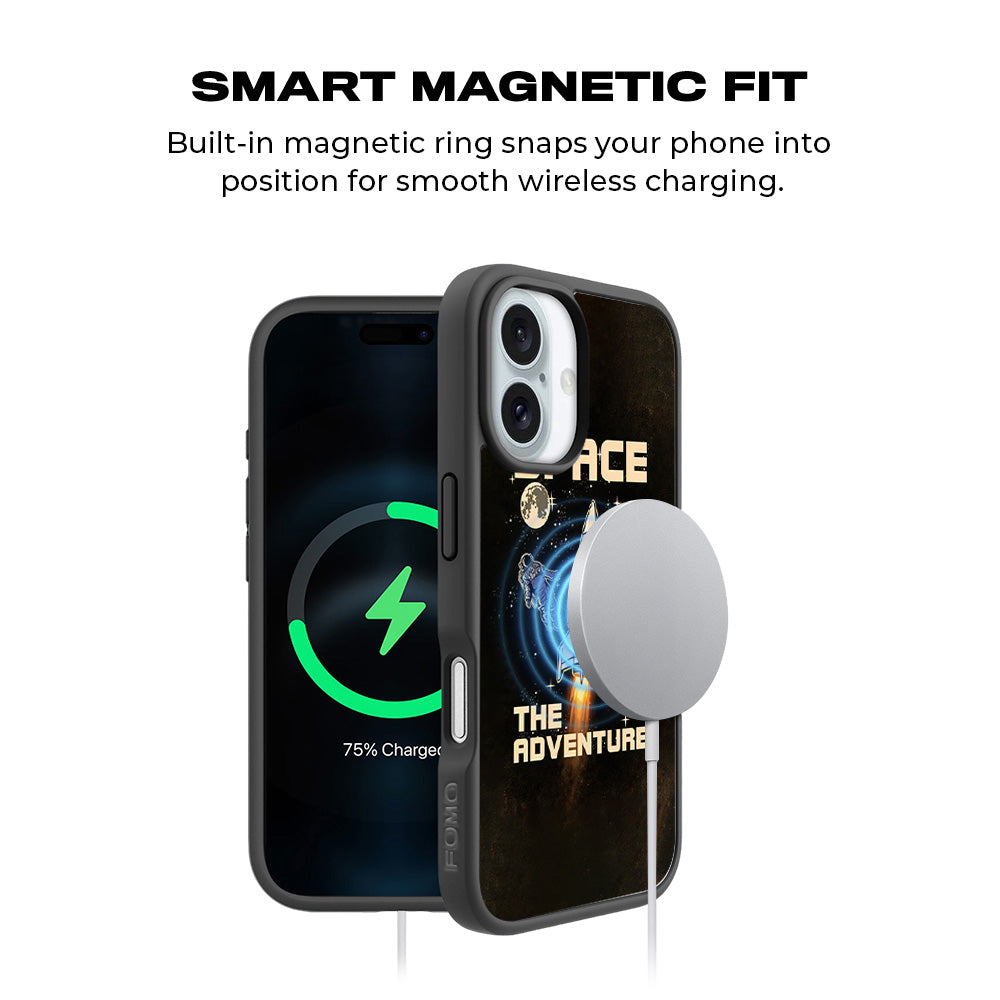 Space Adventure 3D Skin with Shockguard Armour Magsafe Case for Apple iPhone 16