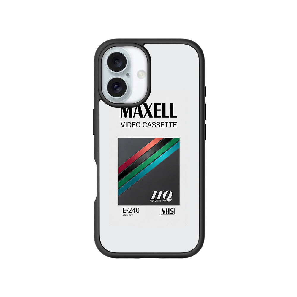 Maxell Video Cassette 3D Skin with Shockguard Armour Magsafe Case for Apple iPhone 16