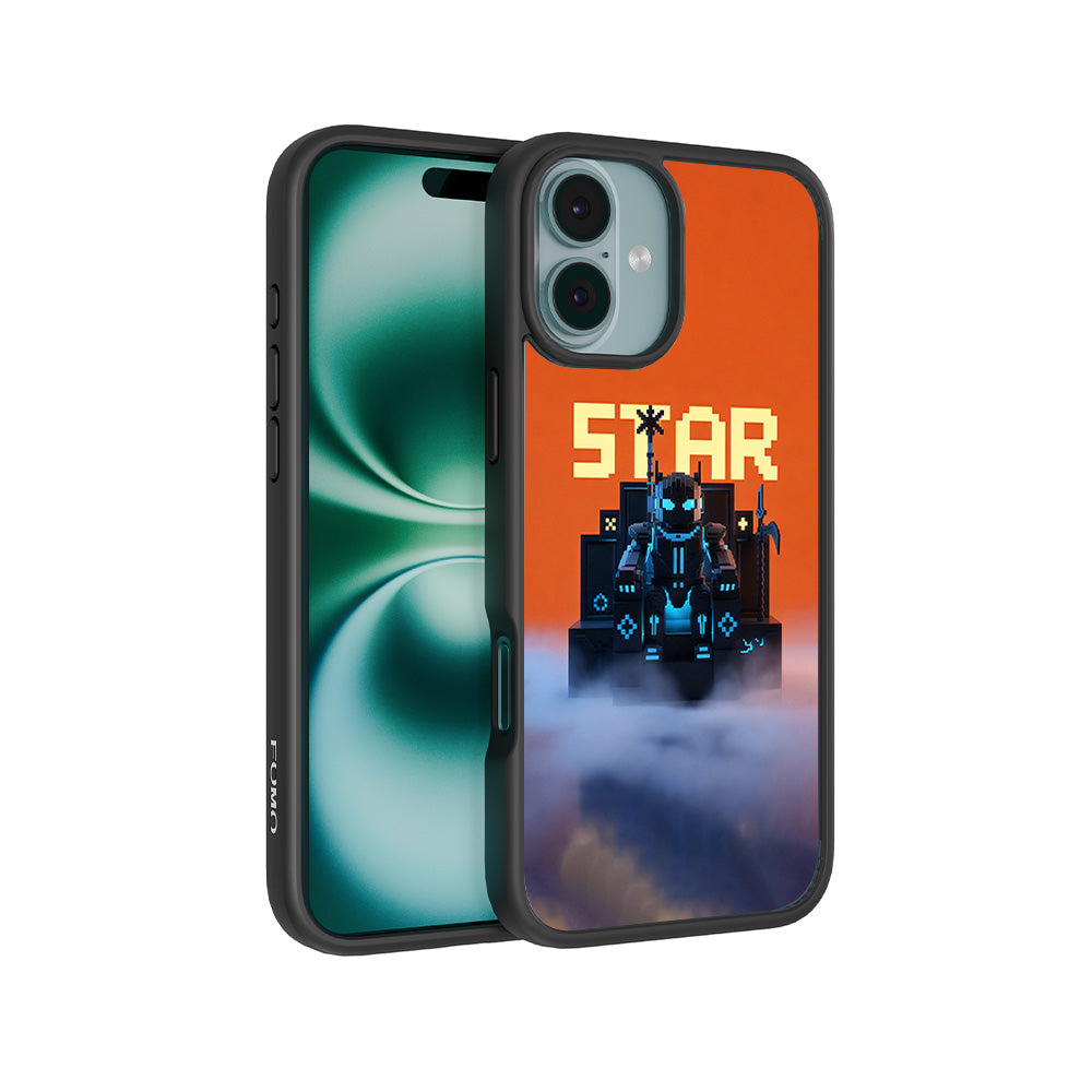 Pixelated Star 3D Skin with Shockguard Armour Magsafe Case for Apple iPhone 16 Plus