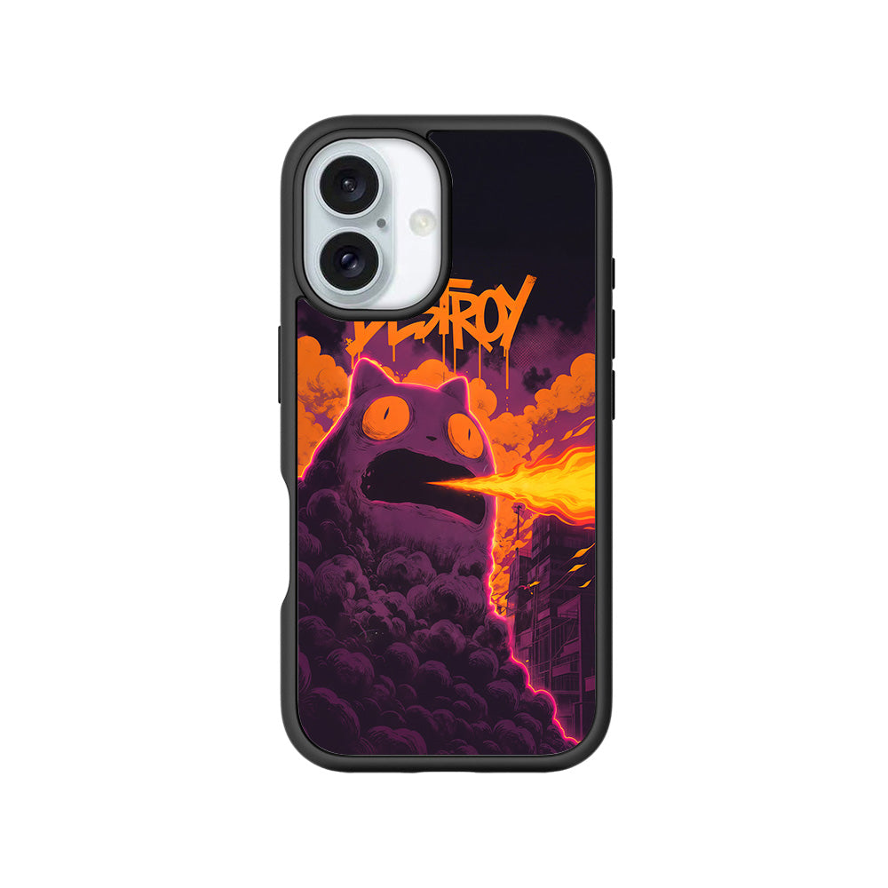 Destroy Cityscape 3D Skin with Shockguard Armour Magsafe Case for Apple iPhone 16 Plus