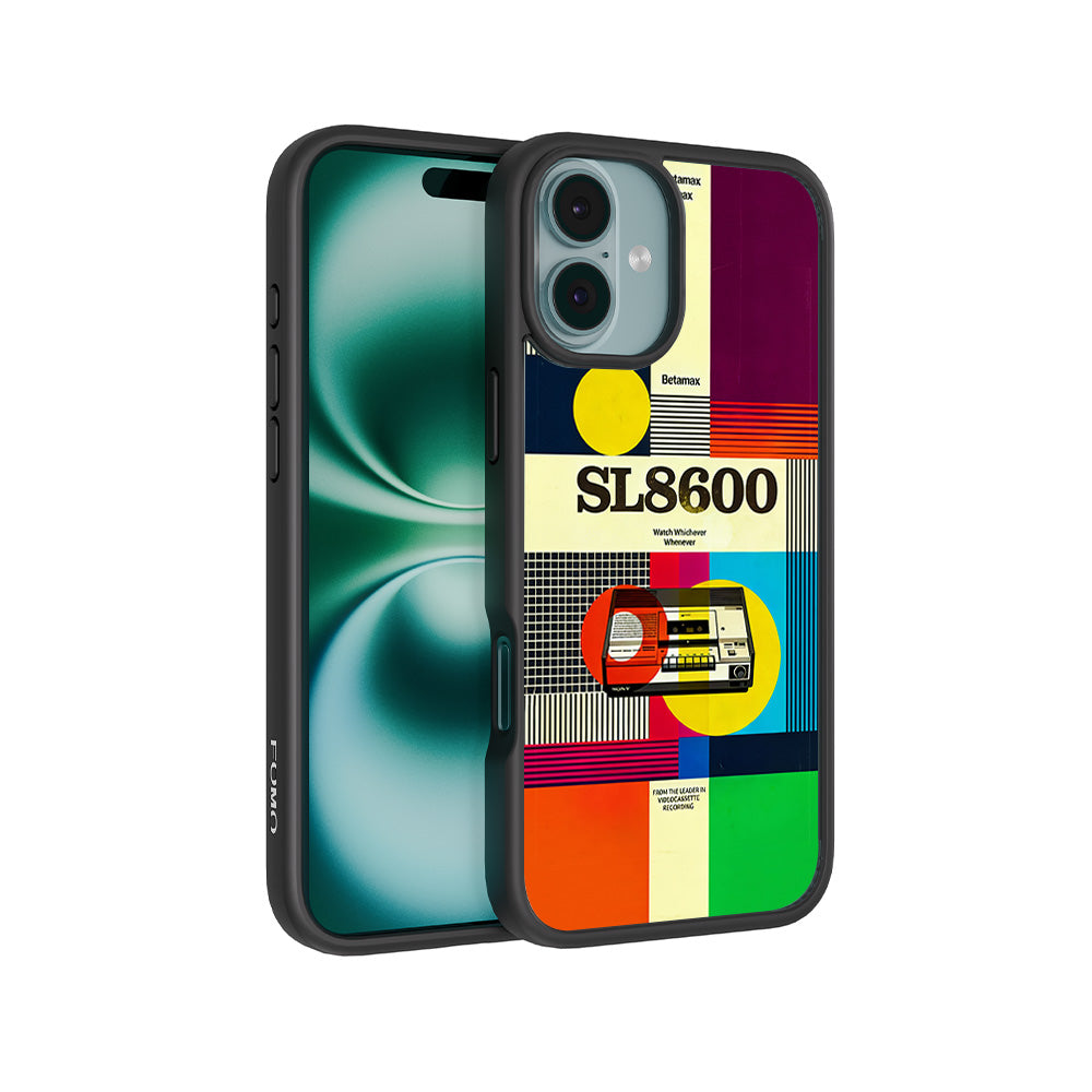 Betamax Vintage Vibes 3D Skin with Shockguard Armour Magsafe Case for Apple iPhone 16 and 16 Plus