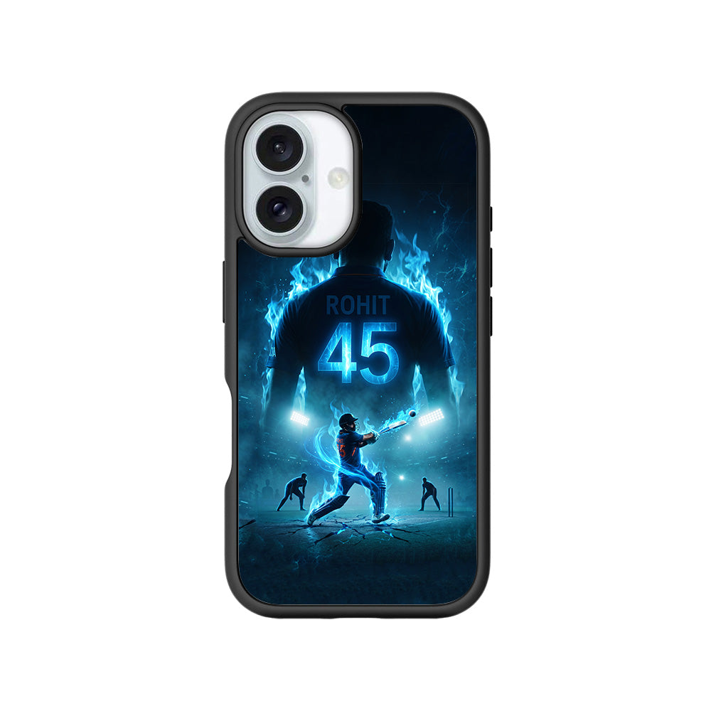 Rohit Sharma Hitman 45 Sports 3D Skin with Shockguard Armour Magsafe Case for Apple iPhone 16 Plus