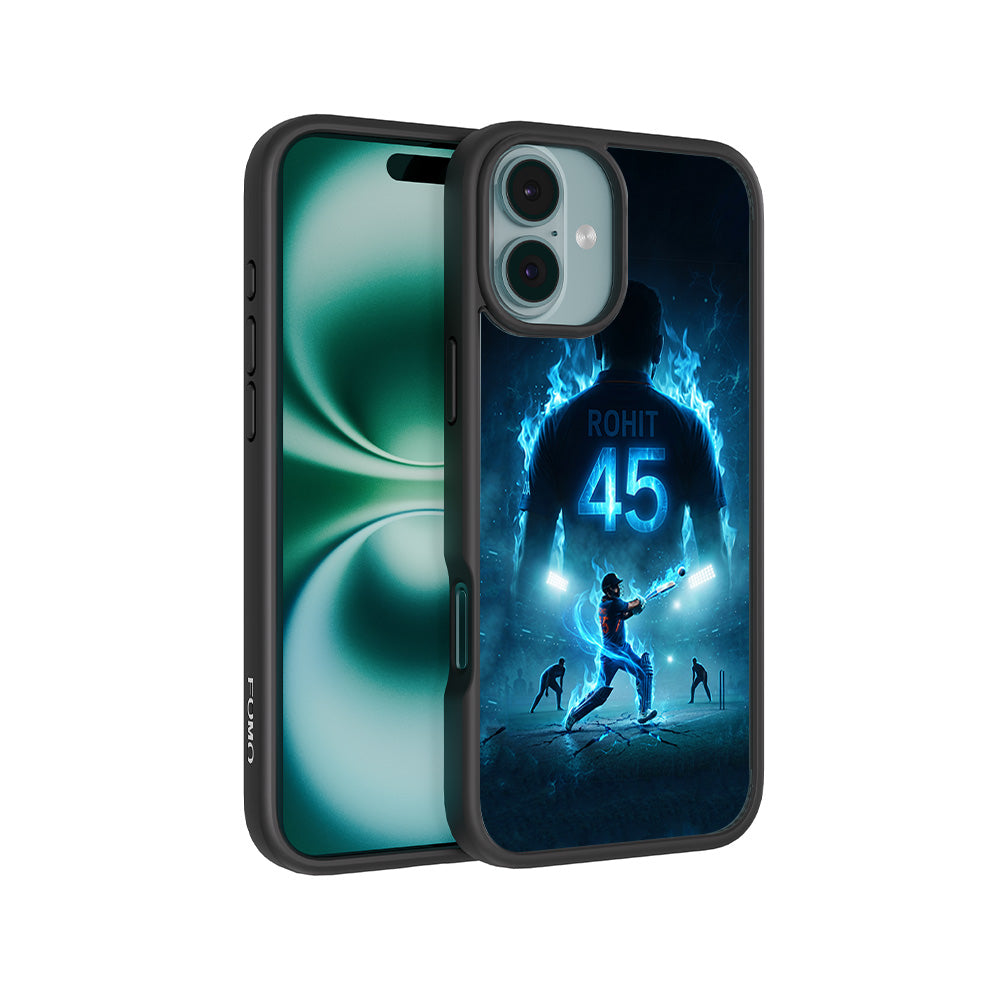 Rohit Sharma Hitman 45 Sports 3D Skin with Shockguard Armour Magsafe Case for Apple iPhone 16 Plus