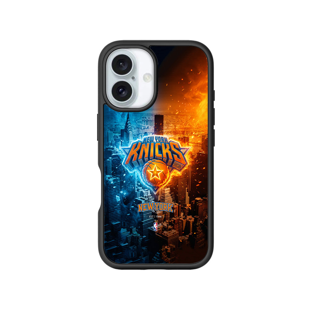 New York Knicks City Pride Sports 3D Skin with Shockguard Armour Magsafe Case for Apple iPhone 16