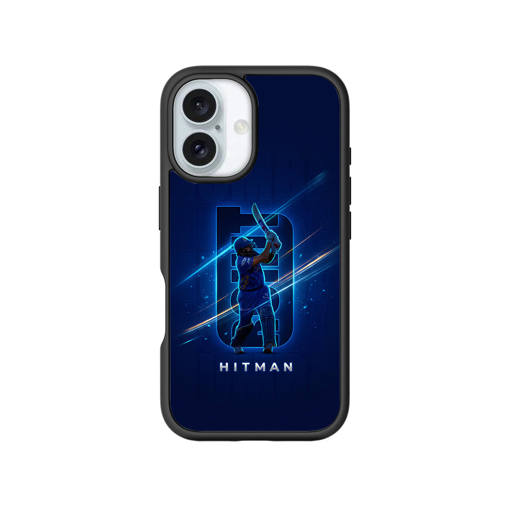 Rohit Sharma Hitman Cricket Sports 3D Skin with Shockguard Armour Magsafe Case for Apple iPhone 16 Plus