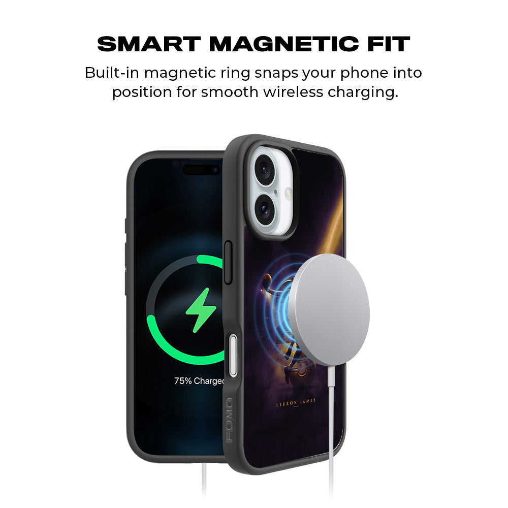 LeBron James King 23 Basketball Sports 3D Skin with Shockguard Armour Magsafe Case for Apple iPhone 16