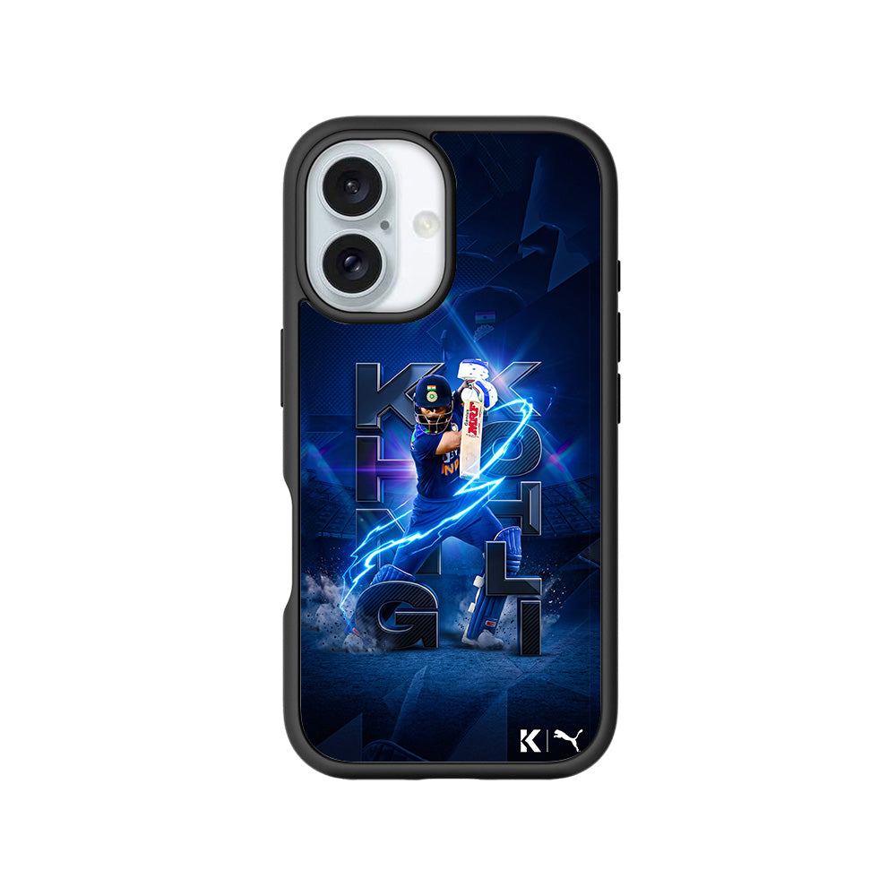Virat Kohli King Kohli Cricket Sports 3D Skin with Shockguard Armour Magsafe Case for Apple iPhone 16