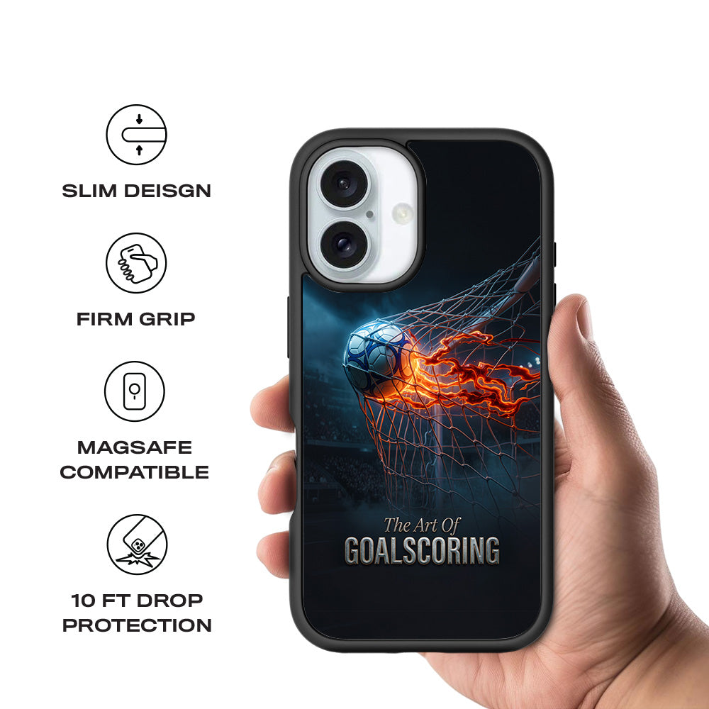The Art of Goal Scoring Football Sports 3D Skin with Shockguard Armour Magsafe Case for Apple iPhone 16
