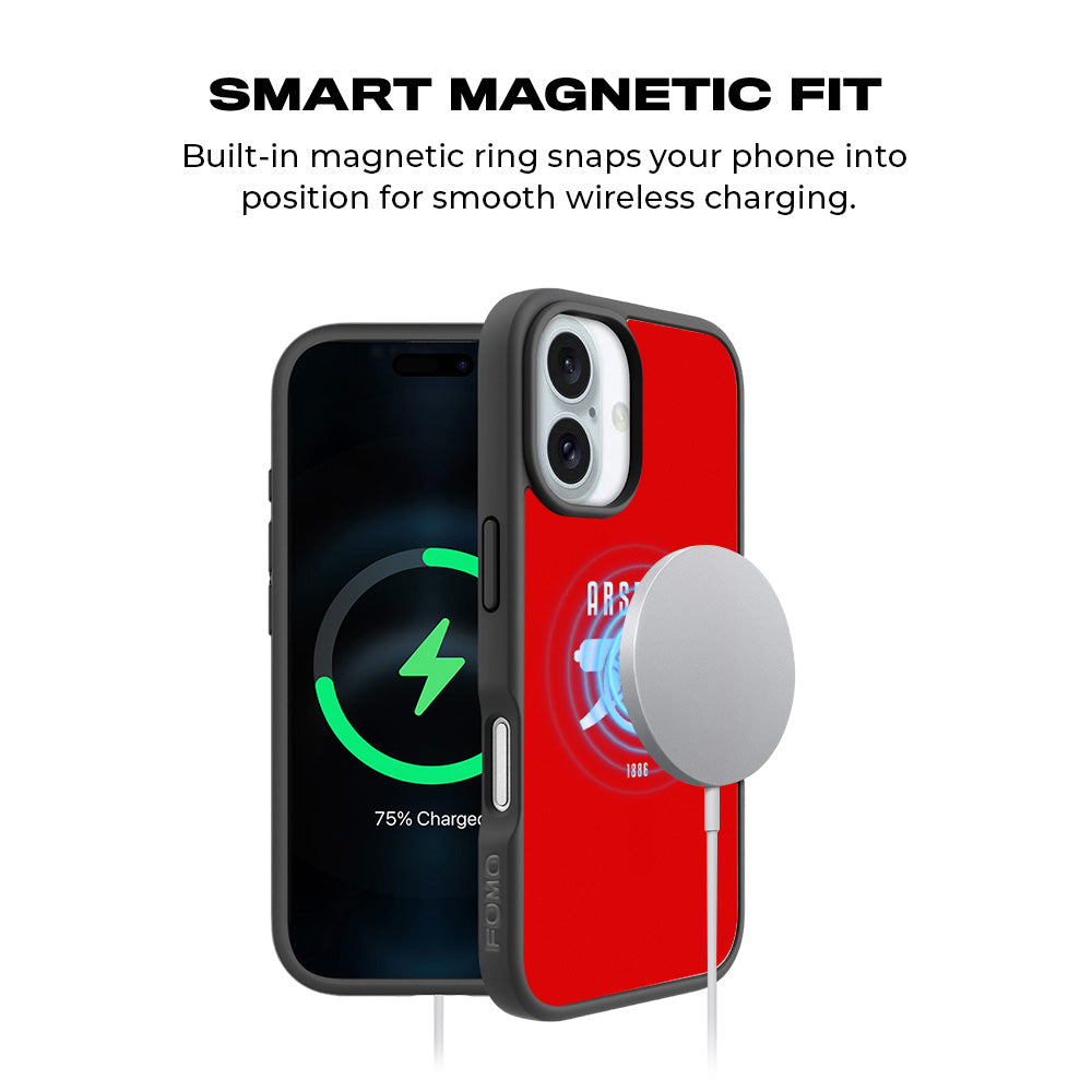 Arsenal Cannon Sports 3D Skin with Shockguard Armour Magsafe Case for Apple iPhone 16
