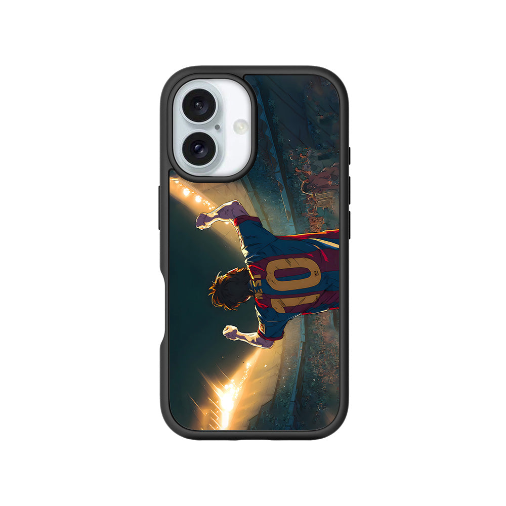 Rising Champion Messi 3D Skin with Shockguard Armour Magsafe Case for Apple iPhone 16
