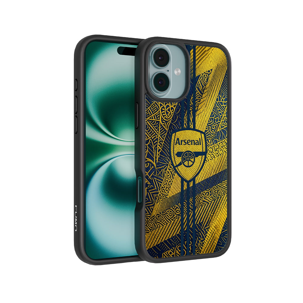 Arsenal Alternate Kit Sports 3D Skin with Shockguard Armour Magsafe Case for Apple iPhone 16
