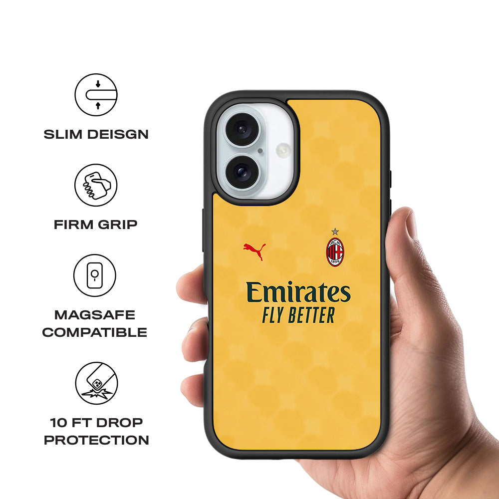 Emirates Yellow 3D Skin with Shockguard Armour Magsafe Case for Apple iPhone 16 Plus