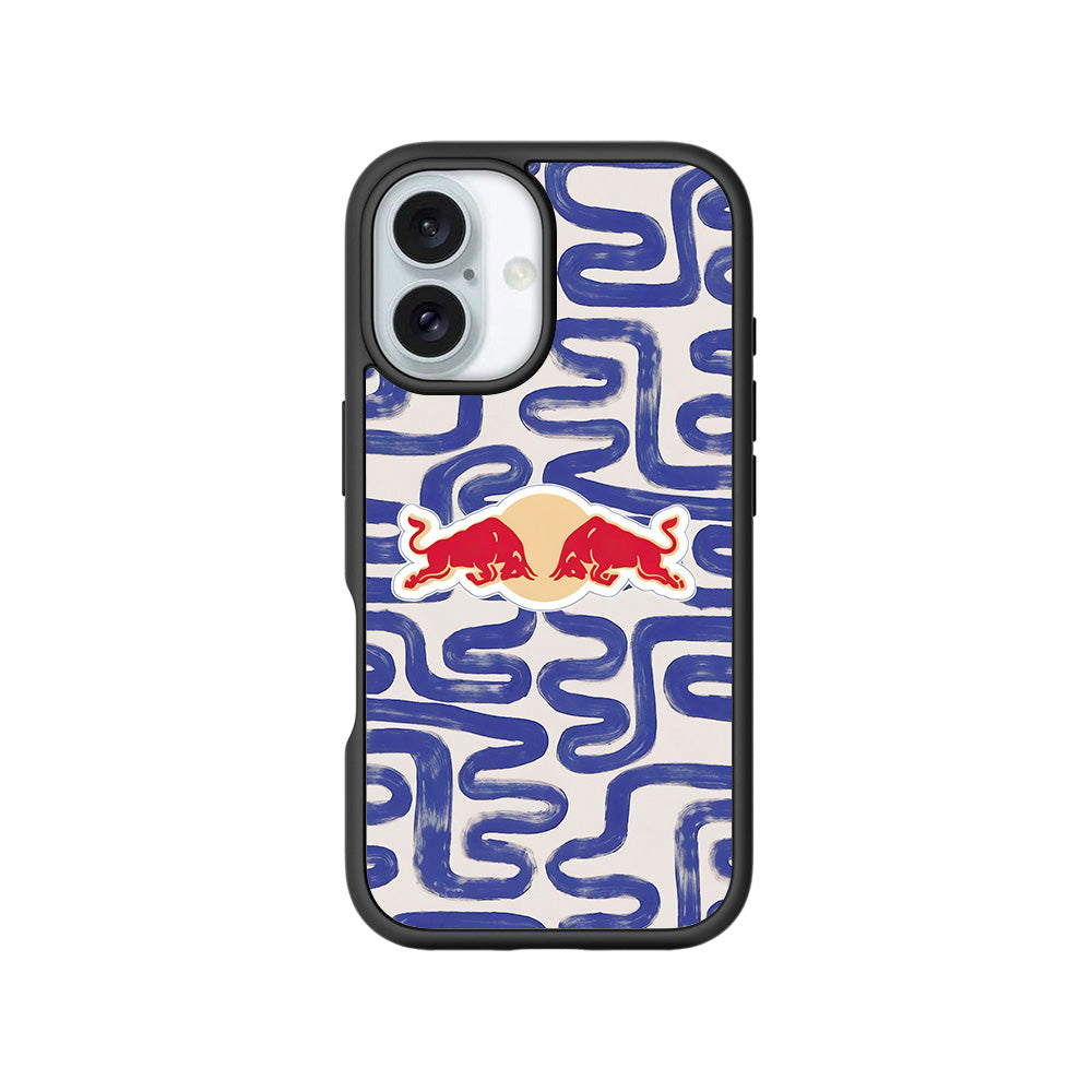 Red Bull Design 3D Skin with Shockguard Armour Magsafe Case for Apple iPhone 16
