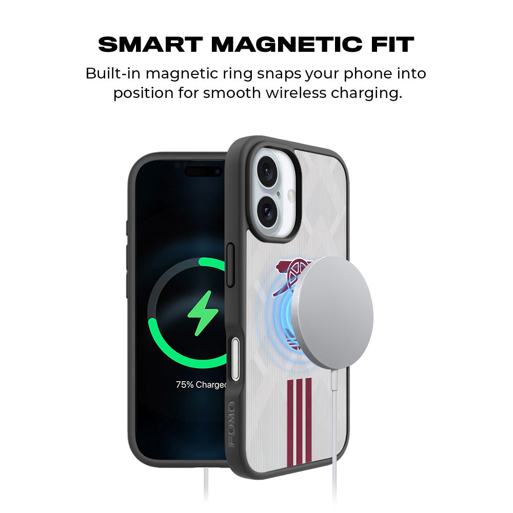 Arsenal x Adidas 3D Skin with Shockguard Armour Magsafe Case for Apple iPhone 16
